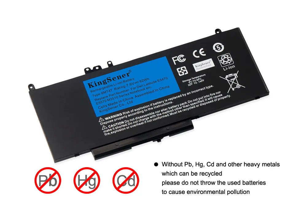 KingSener 6MT4T ноутбук Батарея для Dell Latitude E5470 E5570 Тетрадь 15," M3510 7V69Y TXF9M 79VRK 07V69Y 7,6 V 62WH
