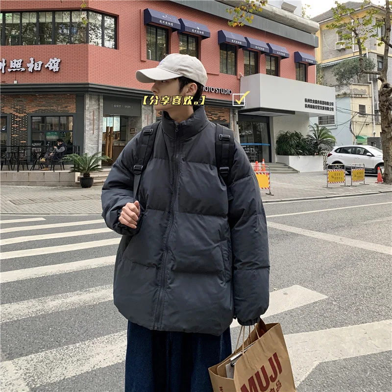 Winter Jacket Men Warm Fashion Casual Thicken Stand-collar Coat Men Korean Loose Multicolor Short Coat Mens Oversized Parker