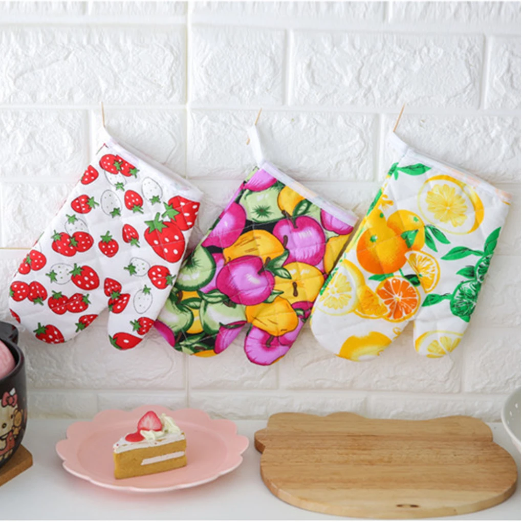 

A Pair Thicken Anti-scalding Oven Gloves Mitts Kitchen Insulation Gloves Tray Dish Bowl Holder Baking Insulation Hand Clip