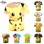 Футболка унисекс, с 3D-принтом, для мальчиков и девочек, летняя, 2021