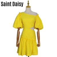 saintdaisy summer dress woman 2021chinese fashion birthday dress for women lantern sleeve knee length streetwear 41826 pullover