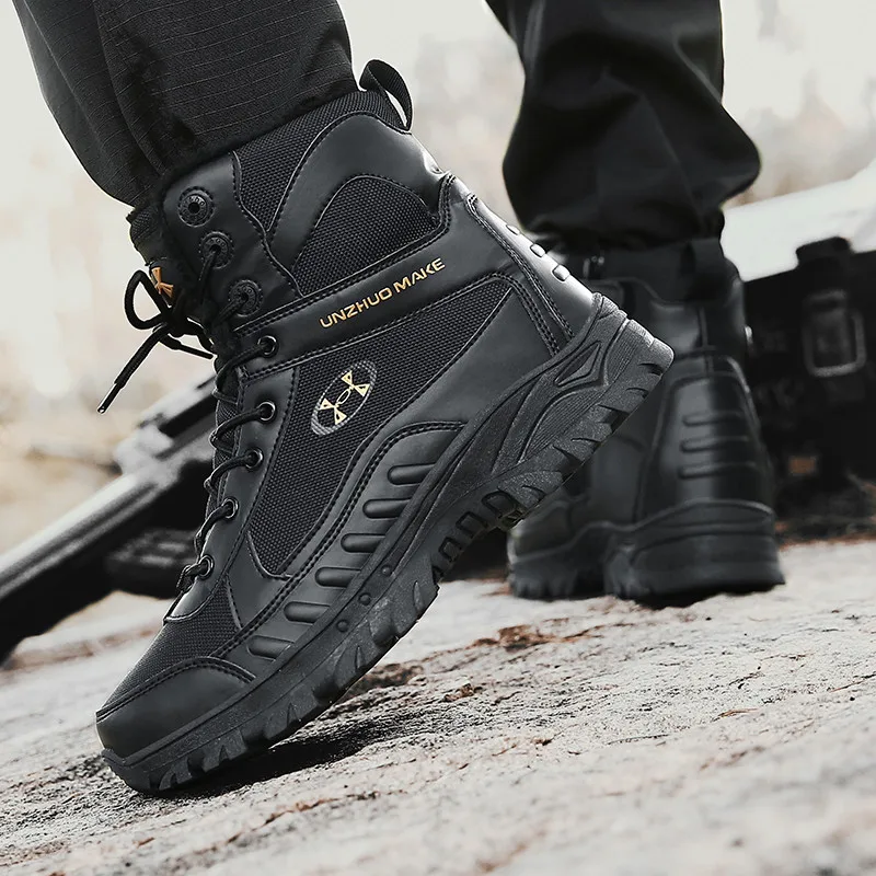 Winter Plush Outdoor Trekking Men Shoes Warm Military Boots Men Special Force Tactical Combat Men's Boots Breathable Desert Boot