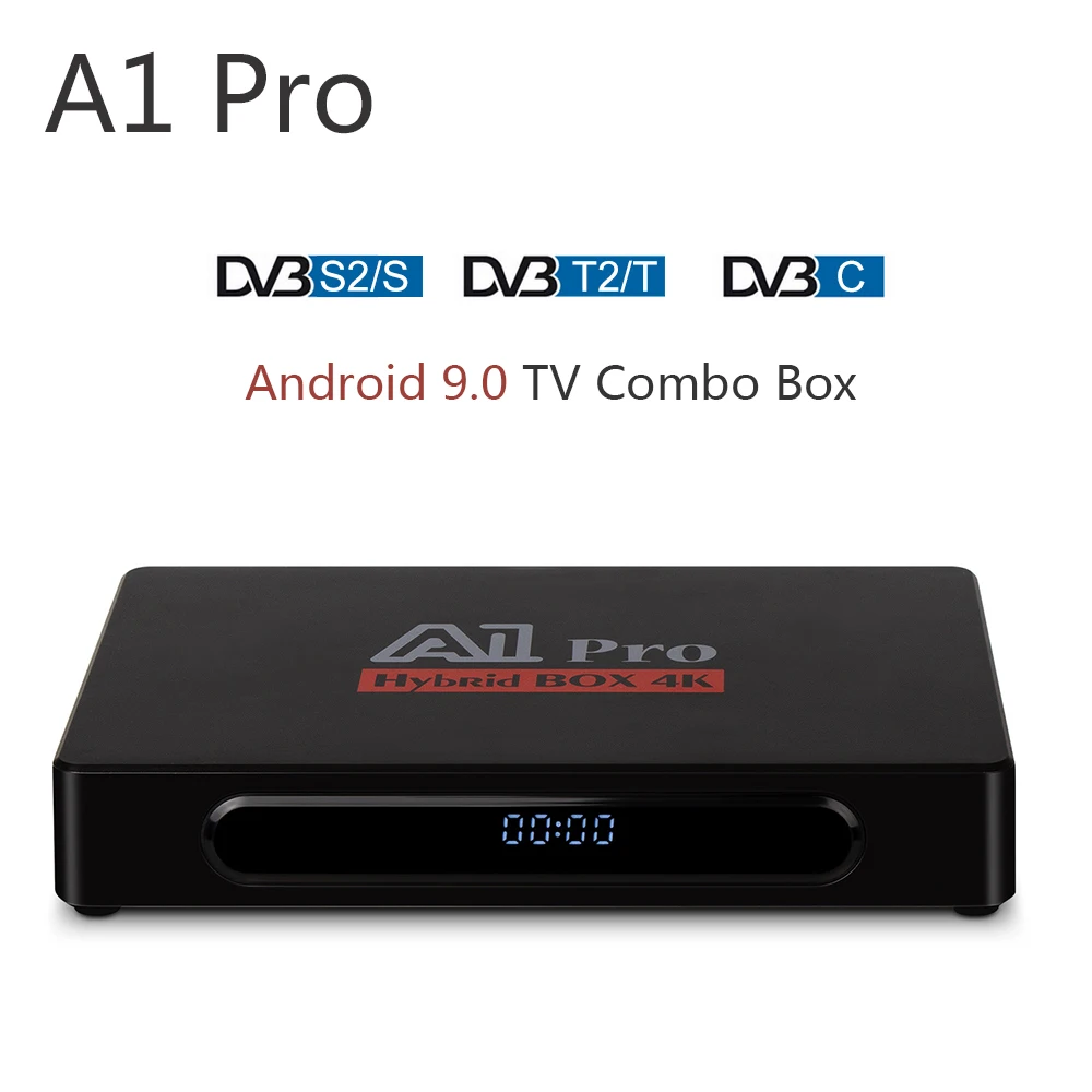 A1 Pro 4K Android 9 0 TV Box Amlogic S905D 1 ГБ 8 DVB T2 цифровой ТВ тюнер Combo S2 спутниковйы приемник C H.265