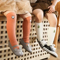cute cartoon knee high socks girl kawaii print cotton over knee winter socks baby girls toddler knee high socks