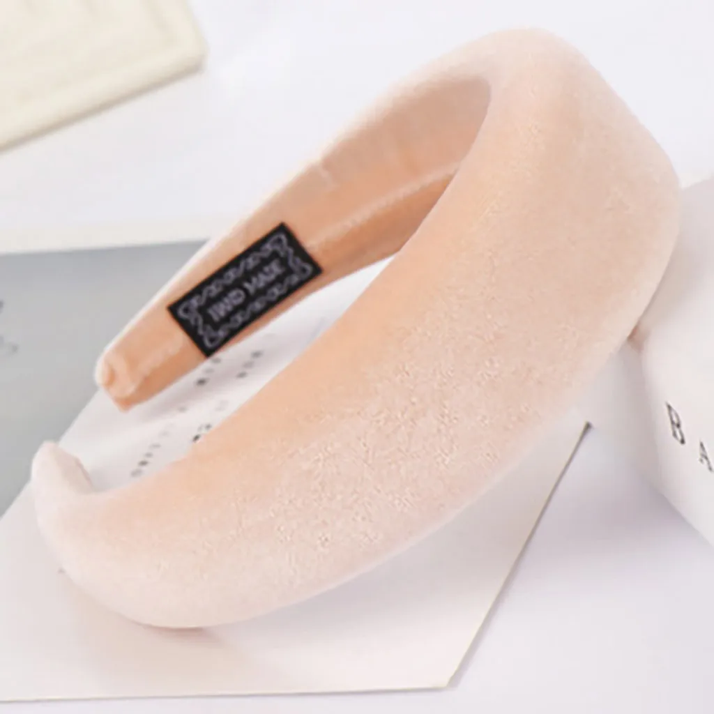 Модные женские толстые губчатые ободки бархатные винтажные повязки на голову