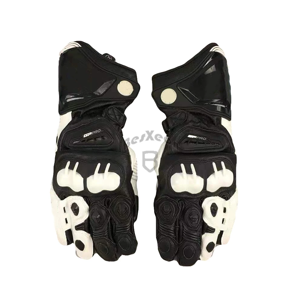

New 8 Colors 100% Genuine Leather GP PRO Motorcycle Long Gloves Racing Driving Motorbike Original Cowhide Motocross Gloves