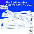 Плоский гибкий кабель FFC FPC LCD AWM 20624 80C 60V VW-1 FFC-1.0MM, 10 шт., плоский соединительный кабель 6101216203040Pin