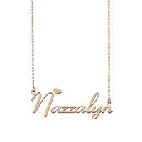 nazzalyn name necklace custom name necklace for women girls best friends birthday wedding christmas mother days gift