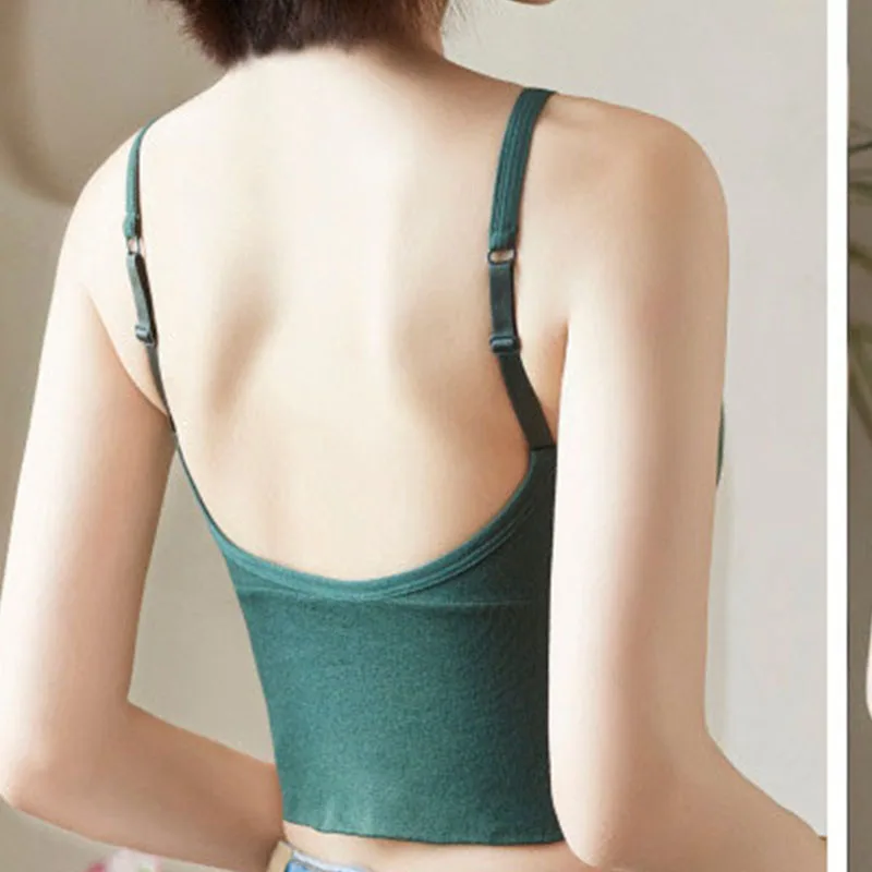 Vest Women 'S Camisole Inner Wear Push Up With Breast Pads One-Piece Beauty Back Tube Top Bottoming Wrapped Chest Can Be Worn