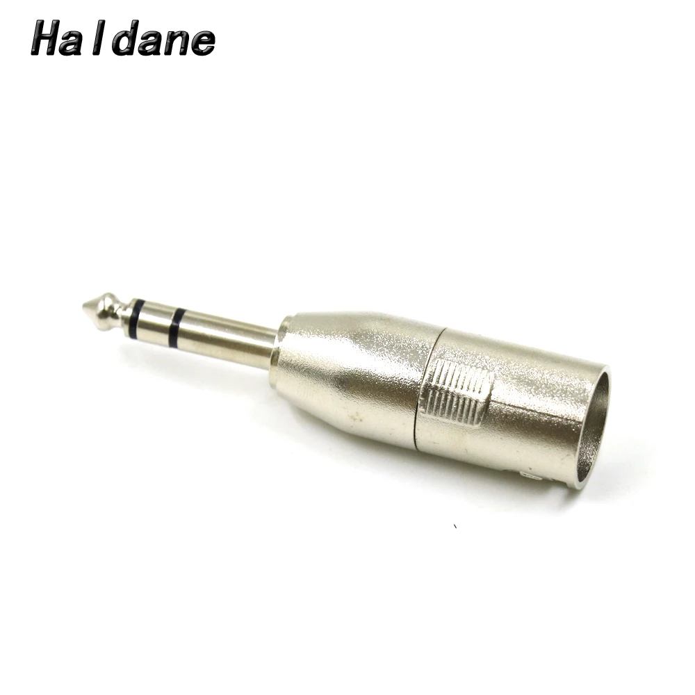 

Haldane one PCS HIFI 6.35mm TRS Male to 3PIN XLR Male Adapter 6.5 to XLR Converter DIY