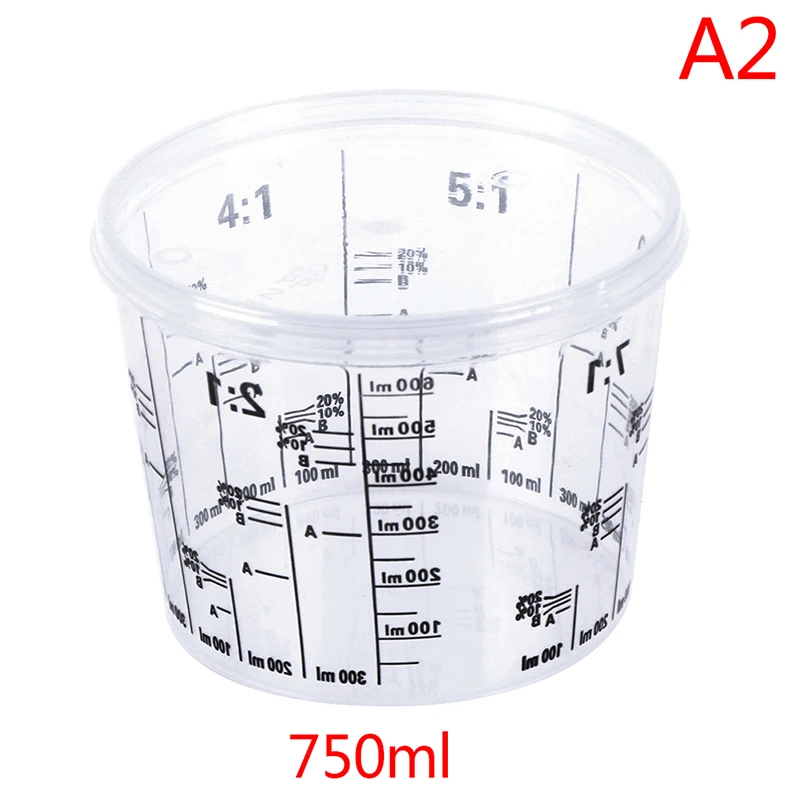750ml Автомобильная специальная краска, шкала, чашка, краска, чашка, мерная чашка, краска, бак, серер, чашка с крышкой(385-2300 мл), Прямая поставка - Цвет: 750ml