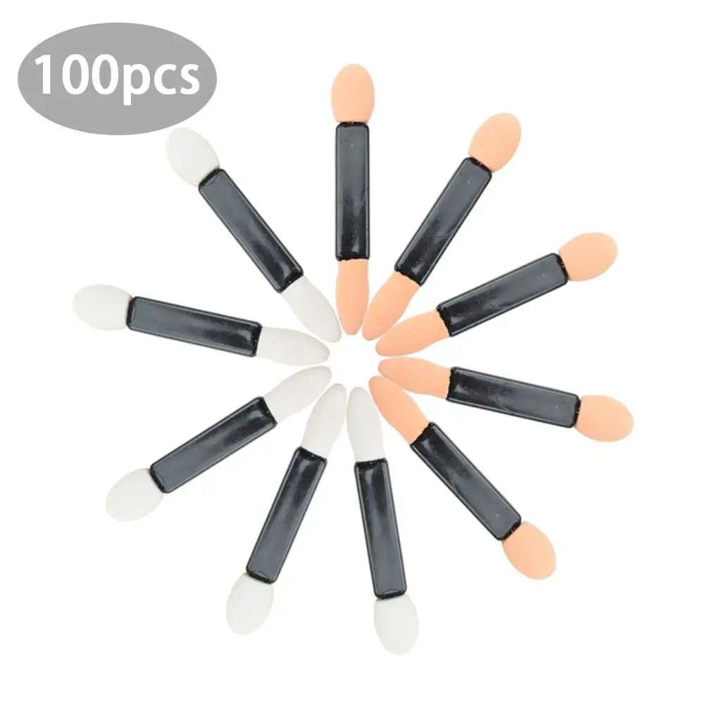 100 шт одноразовая губчатая щетка спонж для век с двойной головкой теней Кисть
