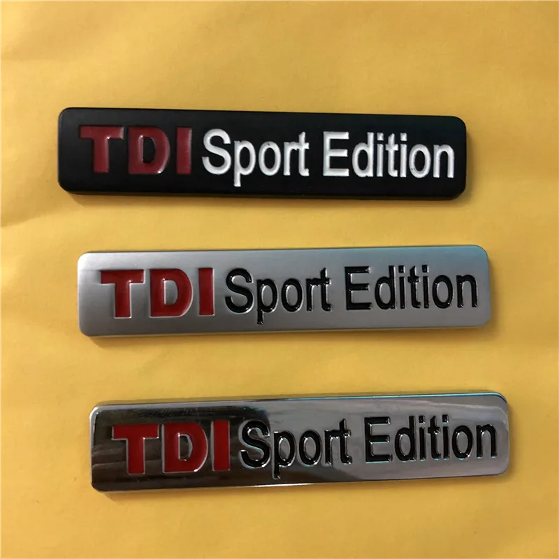 1 металлическая хромированная черная красная турбо наклейка на автомобиль TDI Sport
