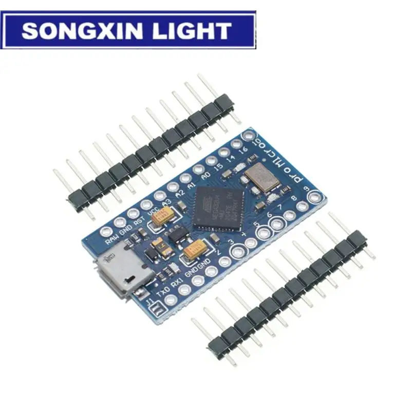 Pro Micro ATmega32U4 5V16MHz Замена ATmega328 для Arduino Mini с 2-рядным штырьковым разъемом Leonardo