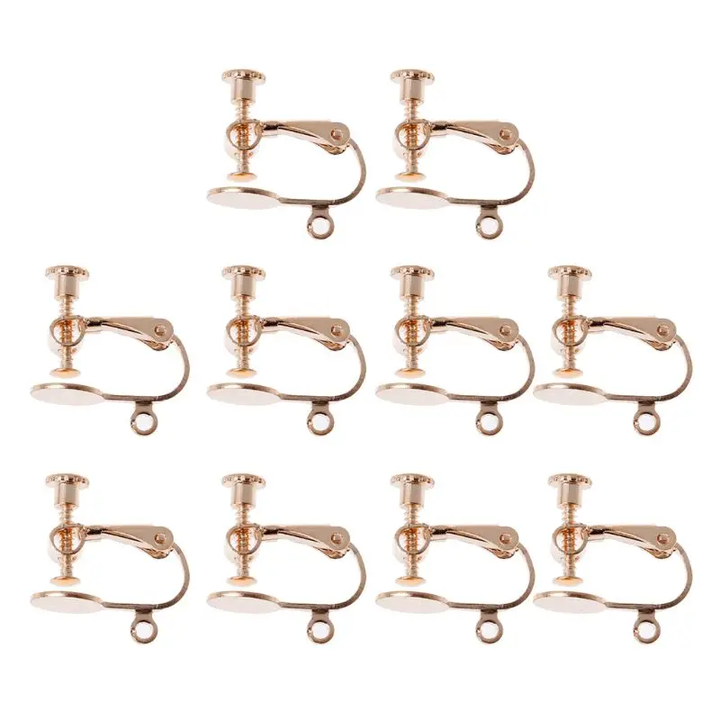 10 шт. без винт для пирсинга зажим шпильки серьга в виде клипсы пустая основа