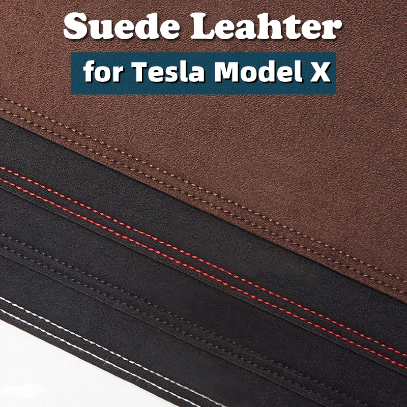 

Car Accessories Suede Leather Dashmat Dash Mat Pad Dashboard Covers Sun Shade for Tesla Model X P90D 75D 90D 100D 2016~2022