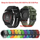 Ремешок силиконовый для смарт-часов Garmin Fenix 5X 5 5S Plus 3 3HR 6 6S 6X Pro, быстросъемный, удобный в использовании браслет, 26 22 мм