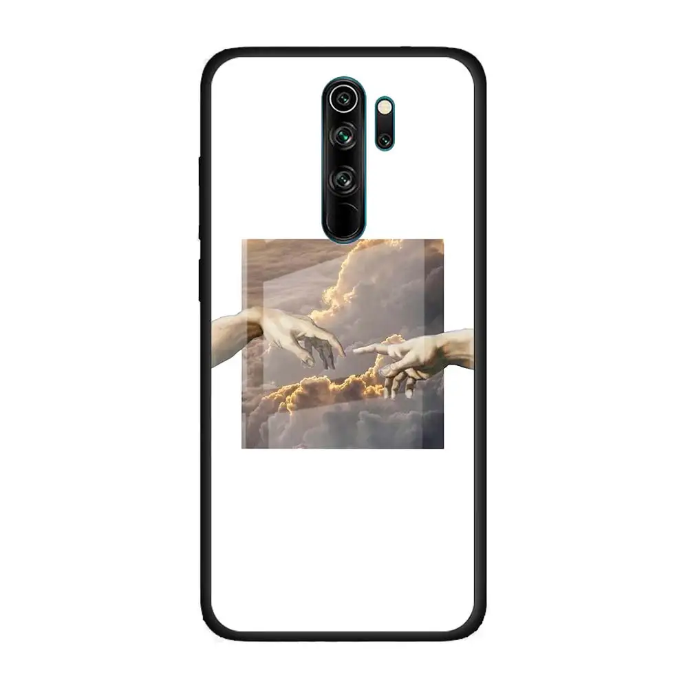 

Mona Lisa Vaporwave Art David Phone Case For Redmi Note 9S 8T 7 8 9 Pro 8A 9A 9C 9i K20 K30 Pro Tempered Glass Shell Cover Coque