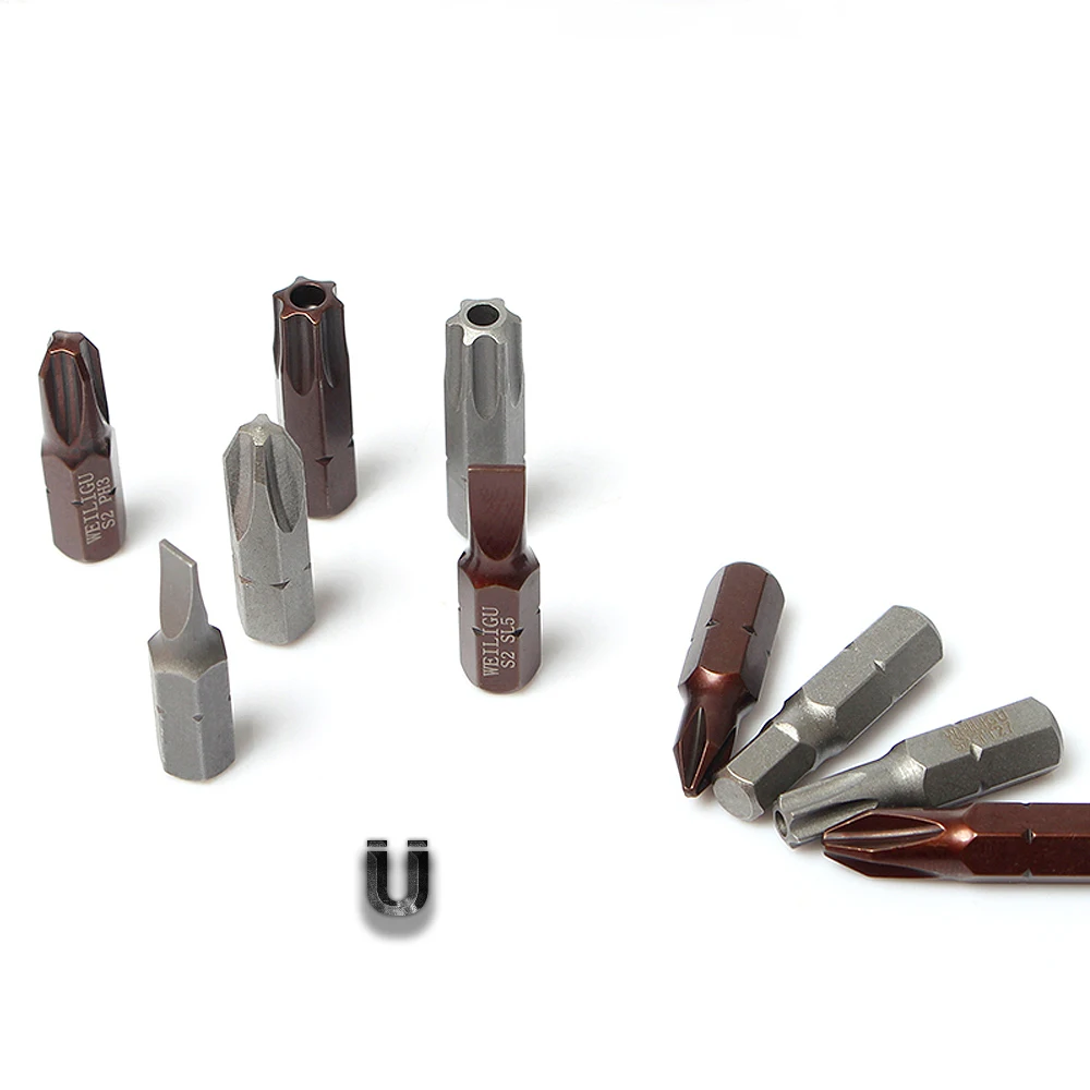 1 набор бит для отверток электрические магнитные биты S2 Torx Sl сверла с