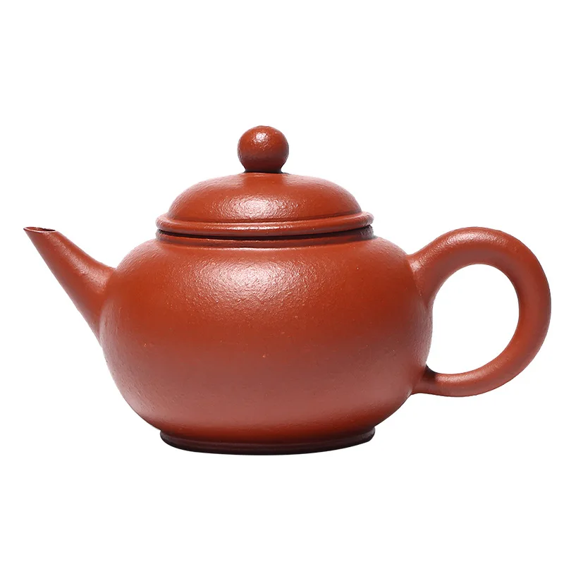 

Best selling Yixing purple clay teapot master handmade Mengchen horizontal teapot vermilion clay teapot small capacity 150cc