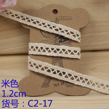 10 мм черная белая бежевая вязаная кружевная лента 2 м/лот ажурная Цветочная