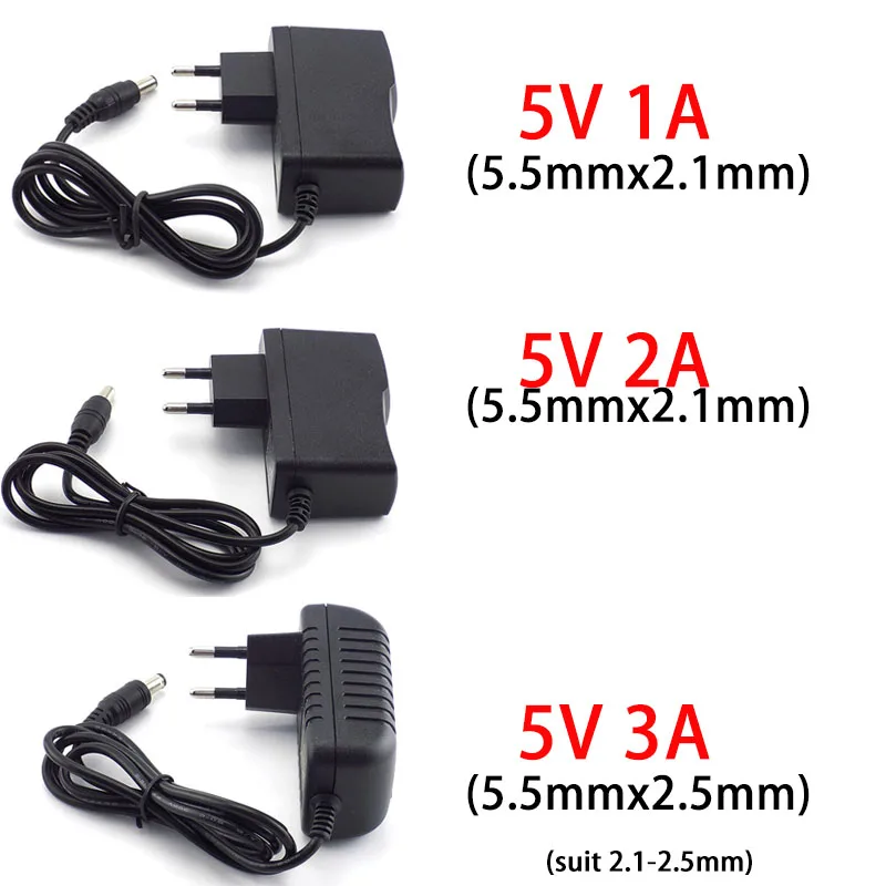 Адаптер питания 5 В 1 А 2 3 преобразователь переменного тока в постоянный 100 240