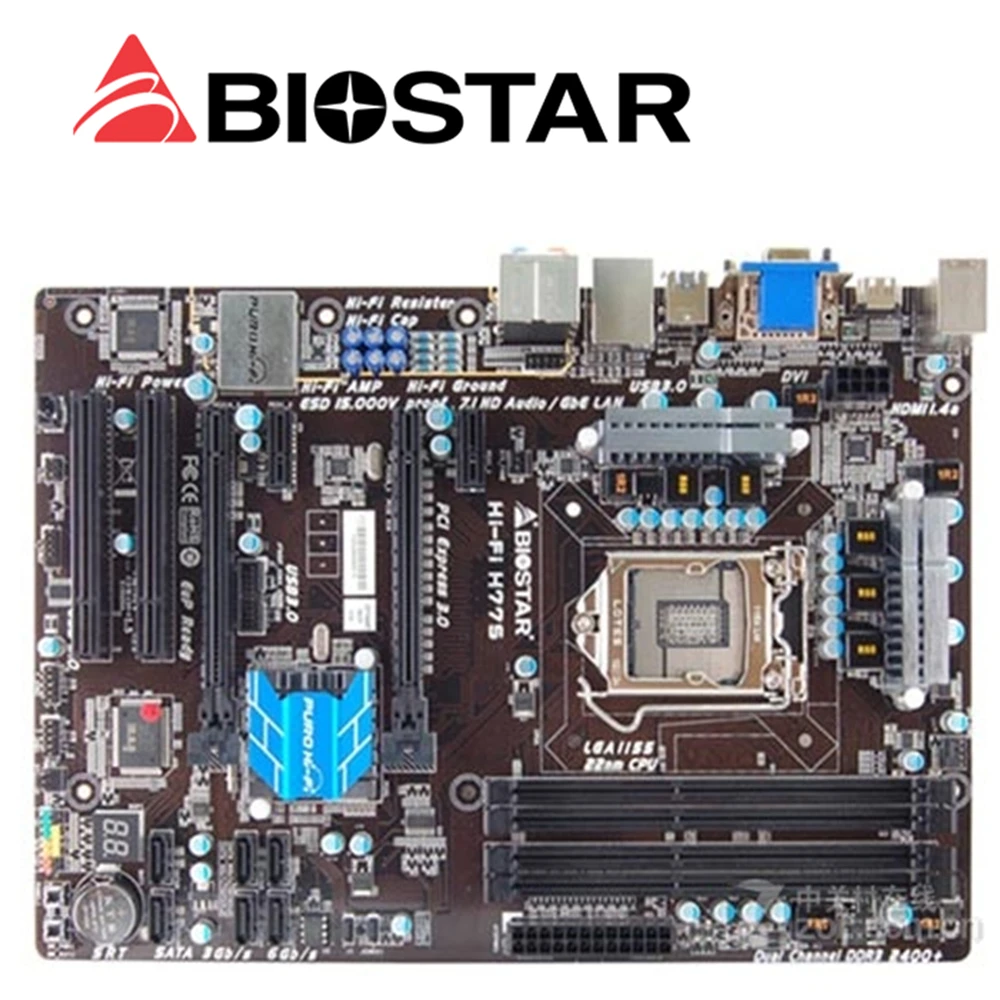 Оригинальная материнская плата Biostar Hi-Fi H77S для intel LGA 1155 DDR3 32 Гб USB2.0 USB3.0 H77