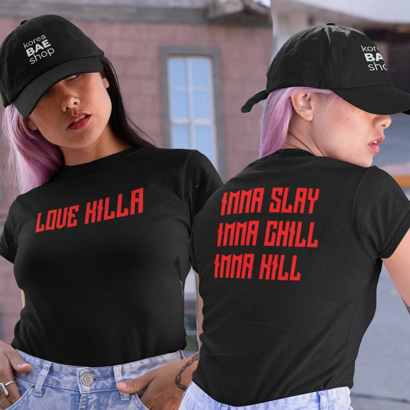 Футболка MONSTA X Love Killa для мужчин и женщин хлопковая рубашка в Корейском стиле с