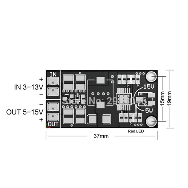 DC-DC Voltage Booster Regulator 3-13V to 5-15V Step-up Module Adjustable Maximum Output 3A | Игрушки и хобби