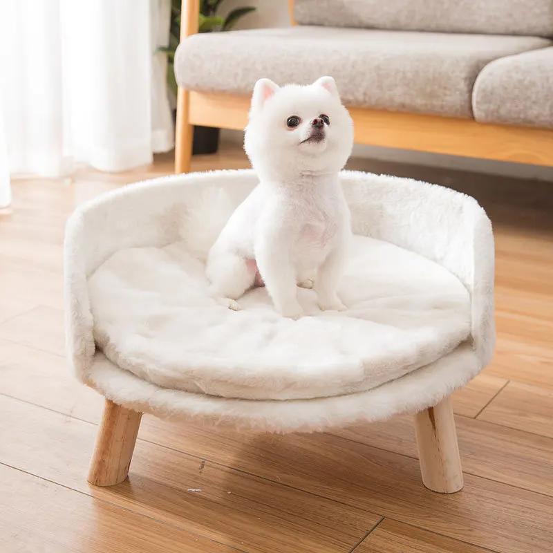

Pet Sofa Bed Dog Bed Autumn And Winter Soft Rabbit Fur Cat Beds Kennel Removable And Washable Mat Pets Supplies Cats Accessories