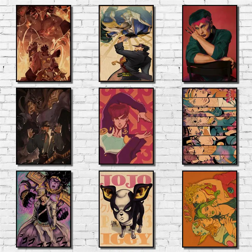 

50 Дизайнов, настенная наклейка с изображением невероятных приключений Джоджо, домашняя наклейка, наклейка для кофейни, бара A3 2