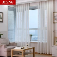 modern style linen curtains for living room on the windows thick solid color curtains for bedroom home decoration cortinas