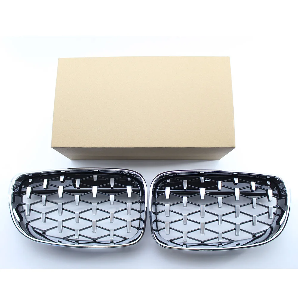 Хромированная Алмазная передняя решетка в стиле метеора Подходит для BMW E81 E82 E87 E88