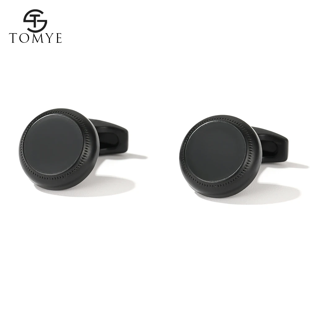 Запонки для мужчин TOMYE XK20S060 высококачественные модные круглые черные