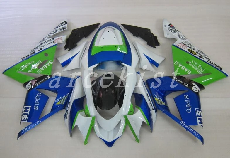 

Комплект обтекателей для мотоцикла из АБС-пластика, подходит для Kawasaki Ninja ZX10R 2004 2005 04 05 10R, обтекатель синего и зеленого цвета