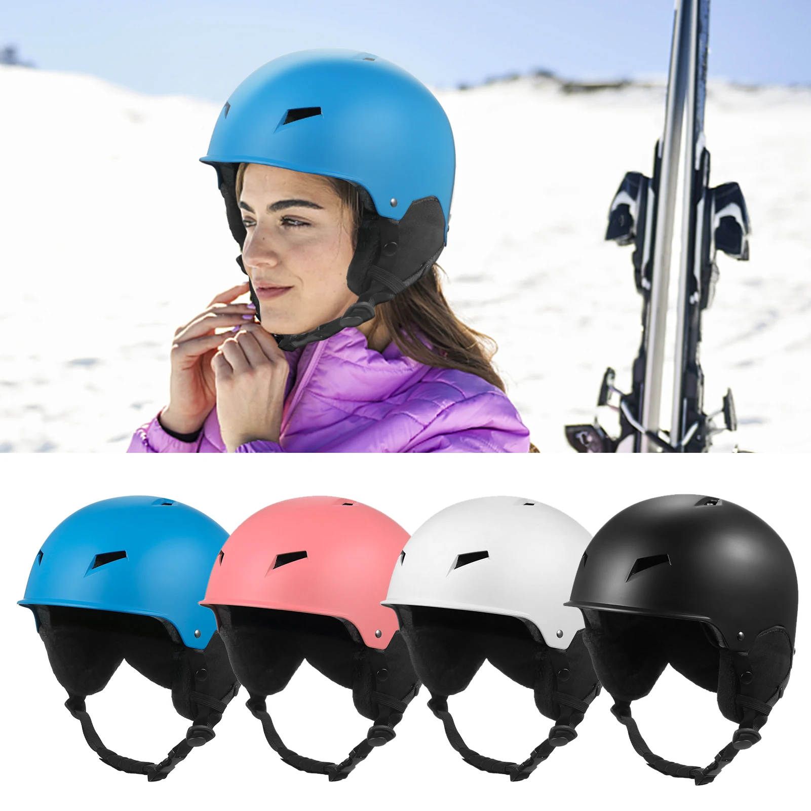 Снежный шлем со съемными наушниками для мужчин и женщин мужской сноуборда с