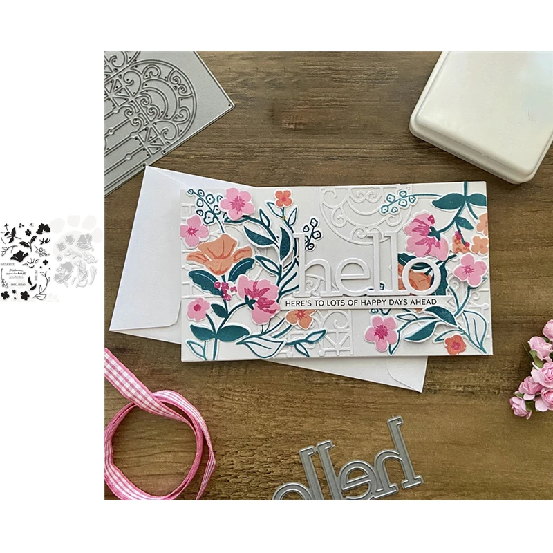 

Flower Decoration in Spring Metal Cutting Dies and Stamps DIY Scrapbooking Card Stencil Paper Cards Handmade Album Stamp Die