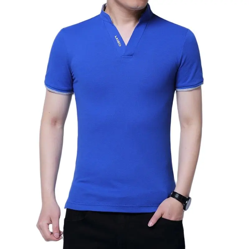Рубашка поло мужская с коротким рукавом азиатская рубашка разные цвета размеры S