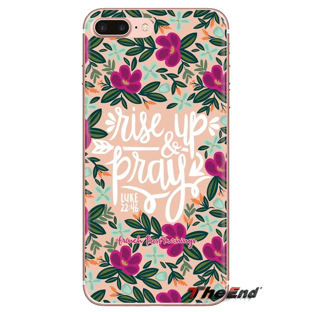 Чехол для iPhone XS Max XR X 4 4s 5 5S 5C SE 6 6S 7 8 Plus samsung Galaxy J1 J3 J5 J7 A3 A5 Rise up Pray God всегда работает |