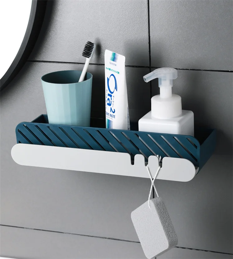 

Настенная полка для ванной комнаты, держатель для шампуня, клейкий кухонный Органайзер, аксессуары для ванной комнаты