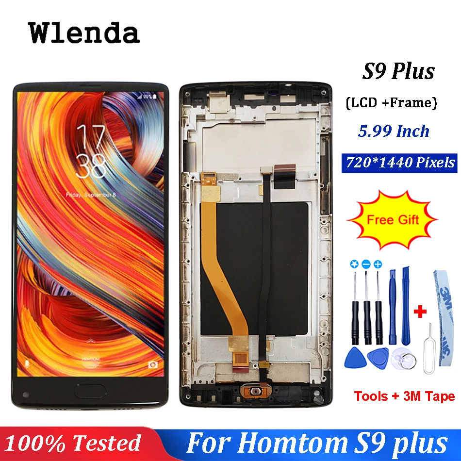 ЖК дисплей в сборе с рамкой диагональю 5 99 дюйма для Φ S9 Plus + Бесплатные
