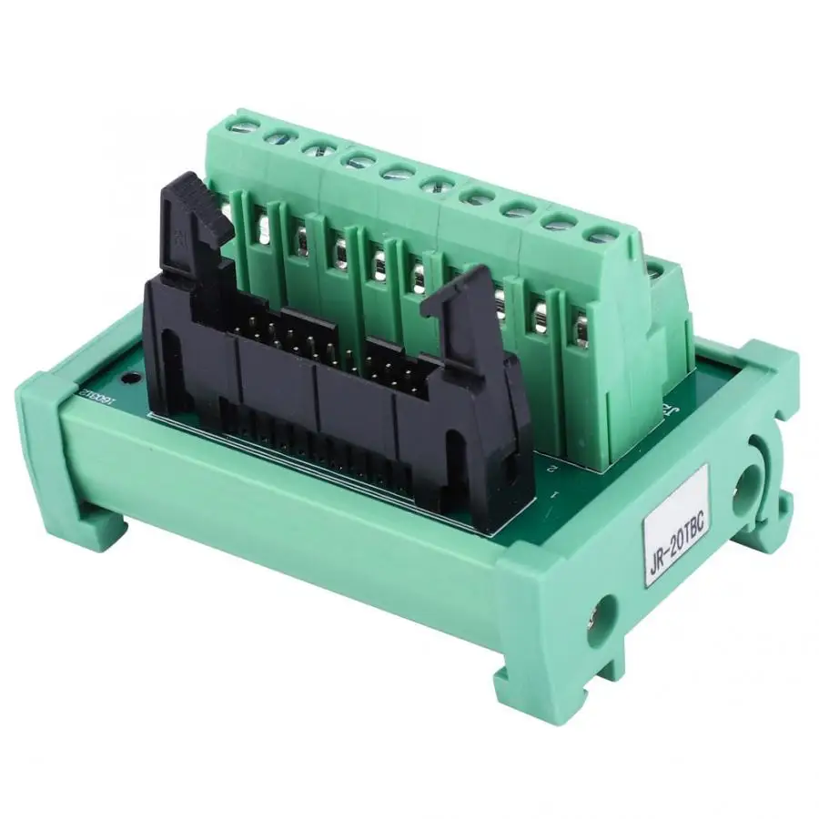 IDC 20P PLC плата Клеммная колодка 35 мм адаптера сигнала Адаптер релейный модуль AWG 22