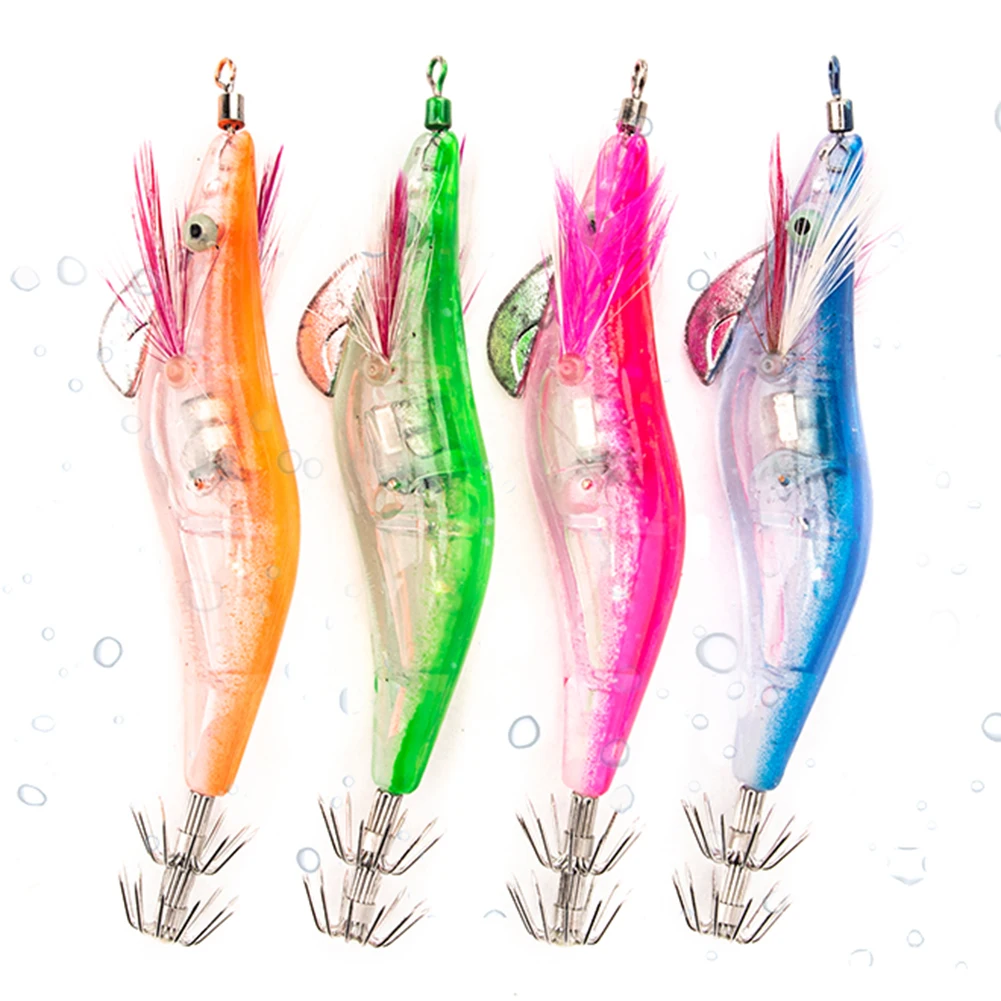 

Luminous Fishing Lure Squid Jig Shrimp Fishing Bait Flashing Fishing tackle