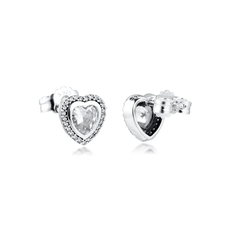 Женские сверкающие серьги гвоздики из серебра 925 пробы|925 earrings|silver earringsearrings for women |