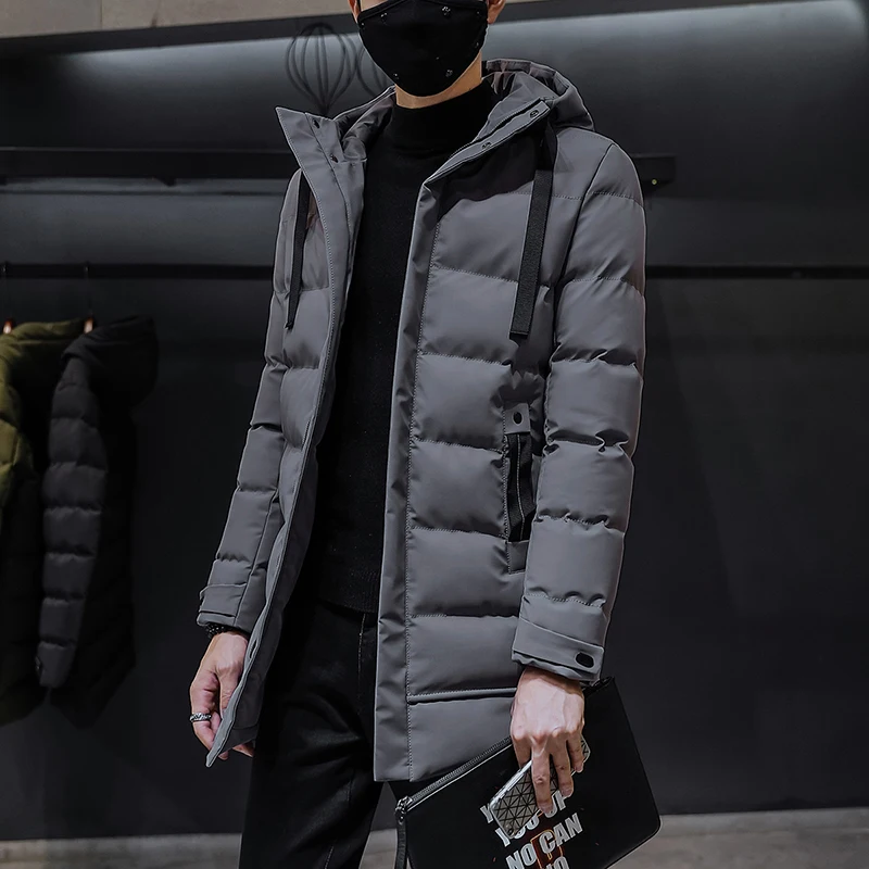 Warm Winter Mens Jacket Coat Hooded Thick Cotton Jacket Mens Parkas Coats Male Fashion Mens Clothing Casual Zipper Mens Clothes