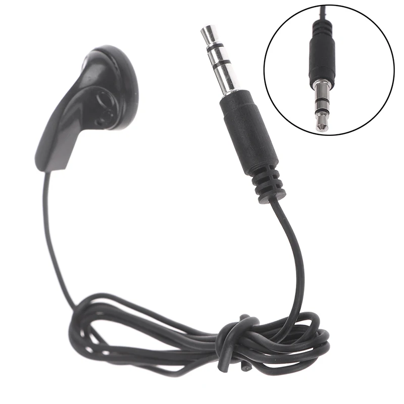 

1 X Single Earphone Universal 3.5mm Single Side Mono Earphone In Ear Earbud Headset For Smart Phones MP3 Black Wholesale New