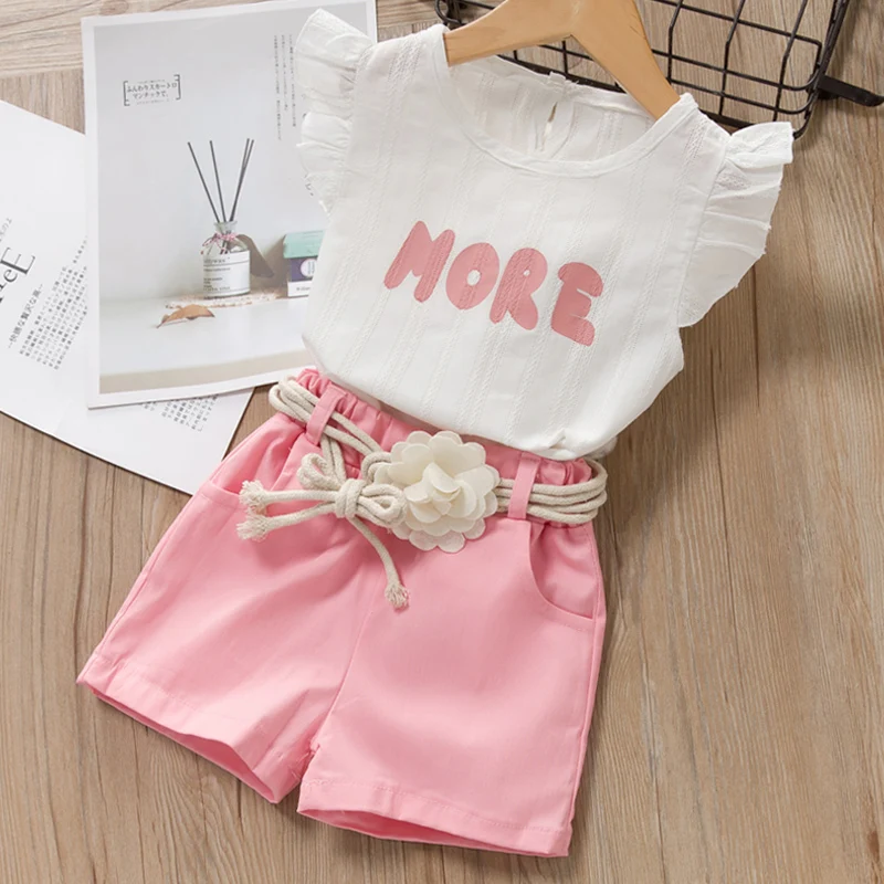 Одежда для маленьких девочек Детская летняя Корейская одежда футболка с