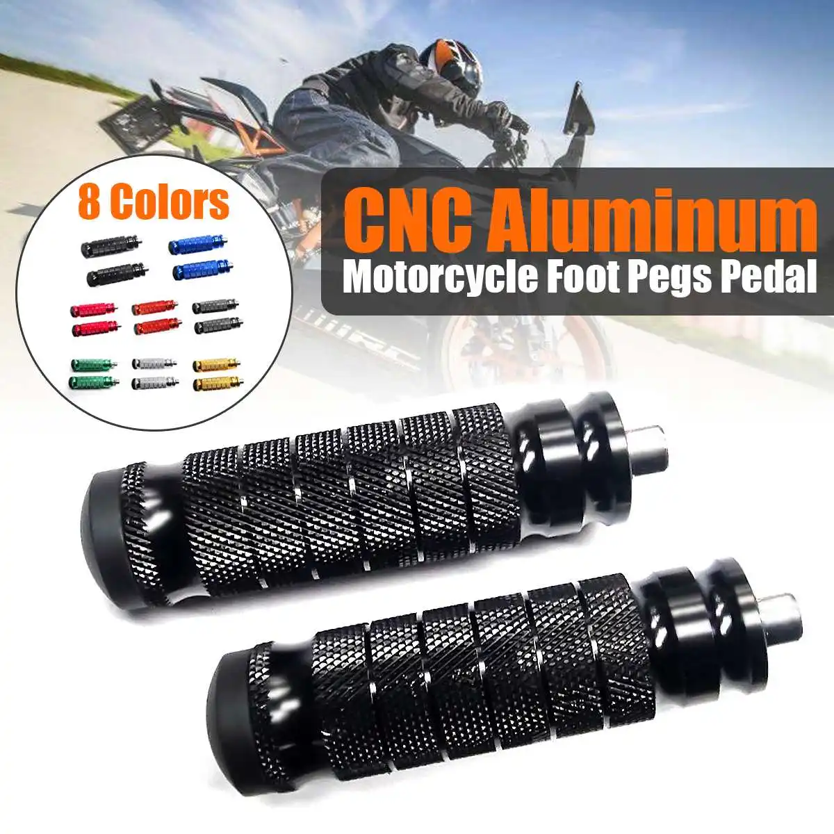 

CNC Motorcycle Foot Pegs Rear Footrest Rearset Universal Foot Rests Stand Pedals For HONDA For Suzuki For Kawasaki For Yamaha