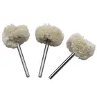 10 шт 3 мм хвостовик шерстяное полировочное колесо с полировальной подложкой буфера), полировальная машинка для автомобилей с эксцентриковым, шлифовальный инструмент ротора с фокусным расстоянием 25 мм 1 дюйм