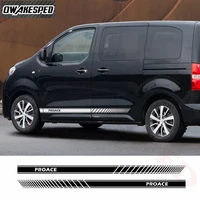 car styling door side skirt sticker for toyota proace city verso auto body decor vinyl decals sport stripes exterior accessories